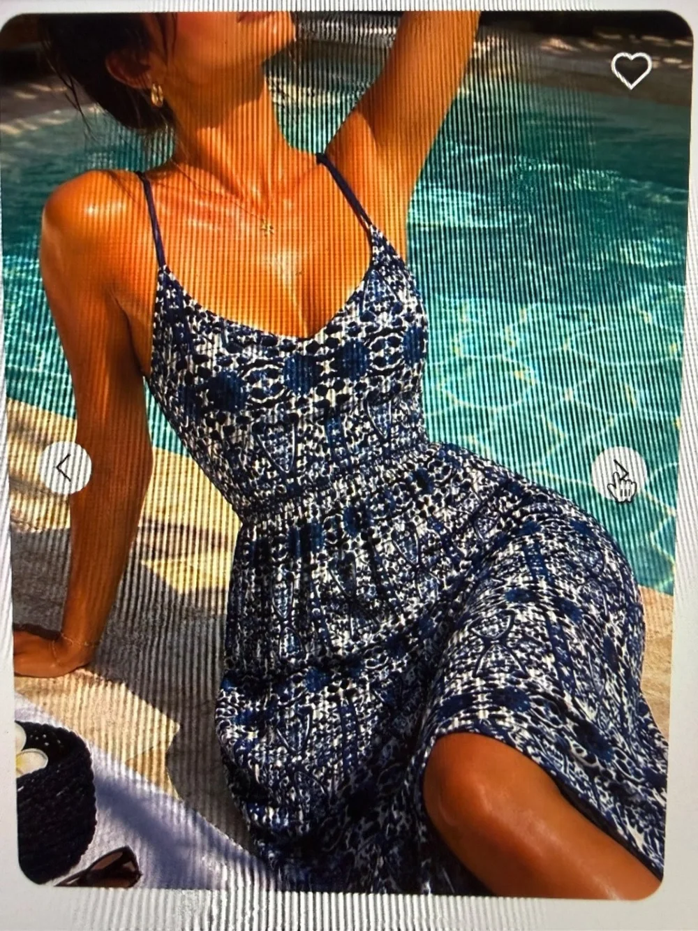 Abercrombie and Fitch mixed blue Boho Maxi dress Aztec Batik Print Sheer Medium